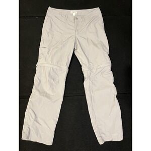 Guide Series Pants Womens 8 Gray Nylon Convertible Hiking Cargo Zip Off